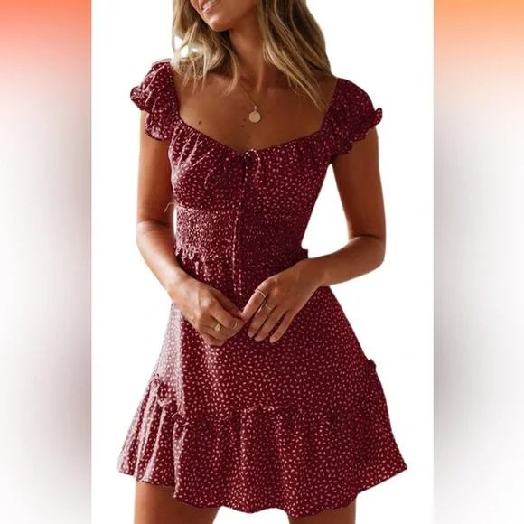 Red ‘Polka Dot‘ Dress - M/L - Picture 2 of 4
